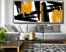 Load image into Gallery viewer, Abstracts Black and Gold #001