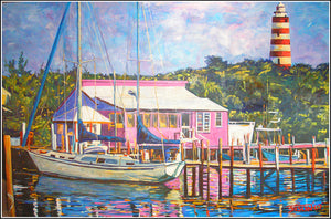 Seascape: Abaco lights house